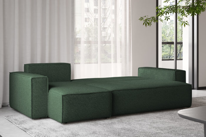 Ecksofa mit schlaffunktion und bettkasten, Ecksofa L-Form, Eckcouch L-Form BEST stoff Abriamo