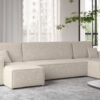 Ecksofa mit schlaffunktion und bettkasten, Sofa U-form, Couch U-form BEST stoff Abriamo