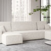 Ecksofa mit schlaffunktion und bettkasten, Sofa U-form, Couch U-form BEST stoff Abriamo