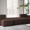 Ecksofa mit schlaffunktion und bettkasten, Sofa U-form, Couch U-form BEST stoff Abriamo