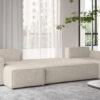 Ecksofa mit schlaffunktion und bettkasten, Sofa U-form, Couch U-form BEST stoff Abriamo