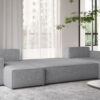 Ecksofa mit schlaffunktion und bettkasten, Sofa U-form, Couch U-form BEST stoff Abriamo