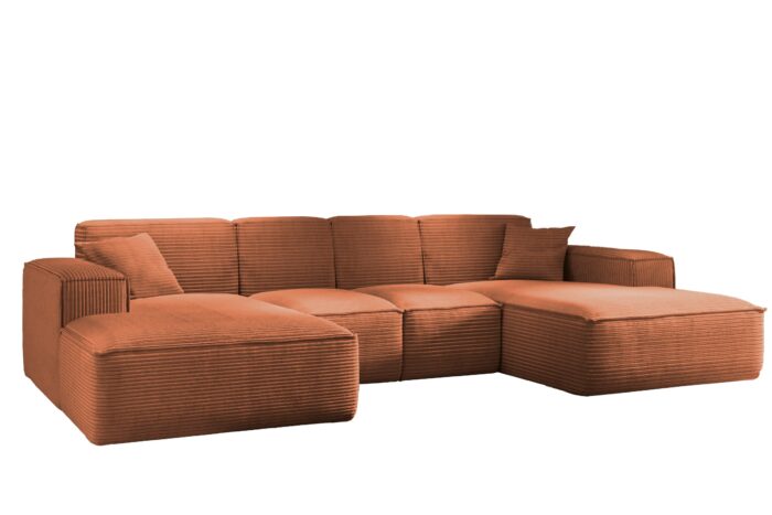 Ecksofa, Eckcouch U form, Wohnzimmer Couch Large 342cm SIENA stoff Poso