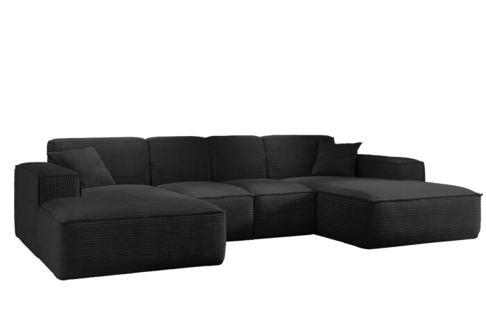 Ecksofa, Eckcouch U form, Wohnzimmer Couch Large 342cm SIENA stoff Poso