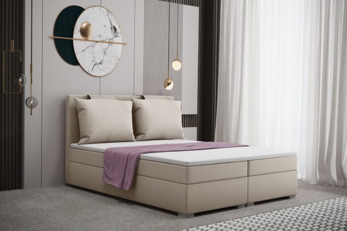 Boxspringbett mit bettkasten und matratze, Schlafzimmerbett - TERAMO