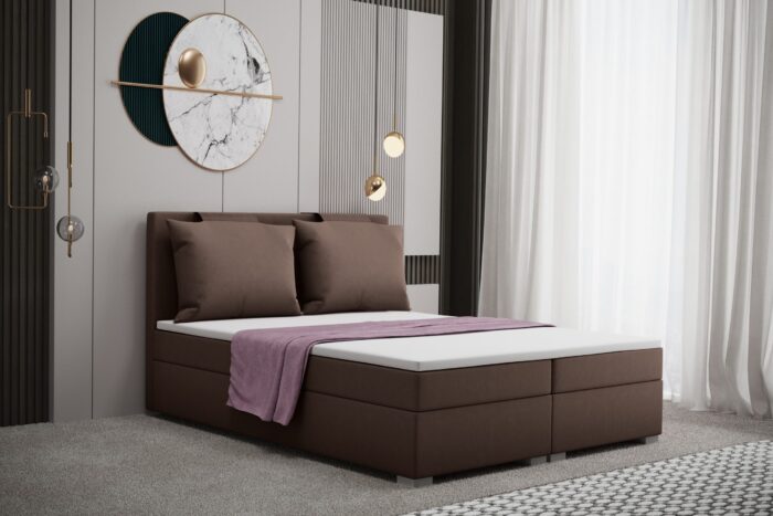 Boxspringbett mit bettkasten und matratze, Schlafzimmerbett - TERAMO