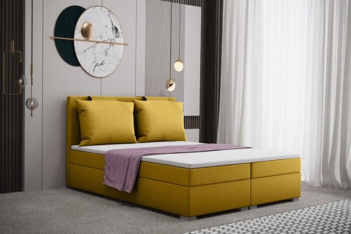 Boxspringbett mit bettkasten und matratze, Schlafzimmerbett - TERAMO