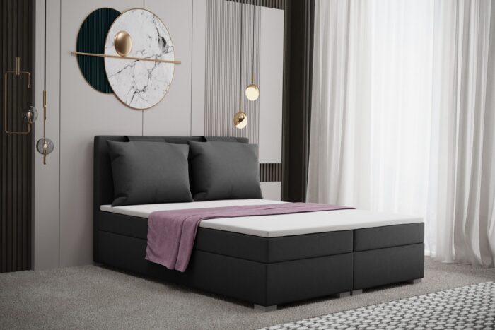 Boxspringbett mit bettkasten und matratze, Schlafzimmerbett - TERAMO