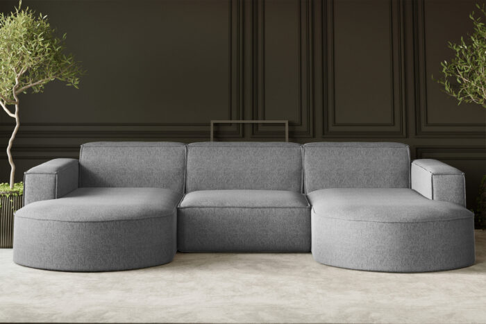Ecksofa, Sofa U form, Couch U form MODENA STUDIO stoff Verita
