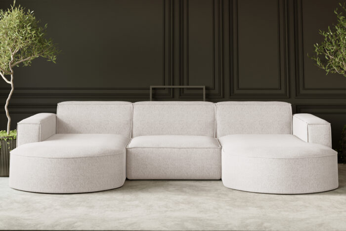 Ecksofa, Sofa U form, Couch U form MODENA STUDIO stoff Verita