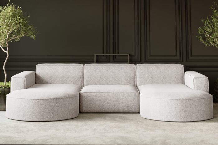 Ecksofa, Sofa U form, Couch U form MODENA STUDIO stoff Verita