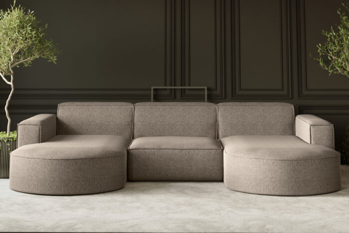 Ecksofa, Sofa U form, Couch U form MODENA STUDIO stoff Verita