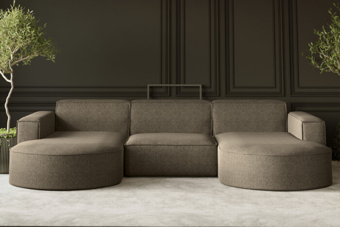 Ecksofa, Sofa U form, Couch U form MODENA STUDIO stoff Verita