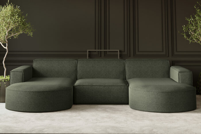 Ecksofa, Sofa U form, Couch U form MODENA STUDIO stoff Verita
