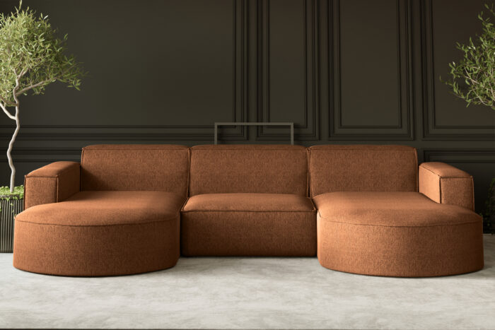 Ecksofa, Sofa U form, Couch U form MODENA STUDIO stoff Verita