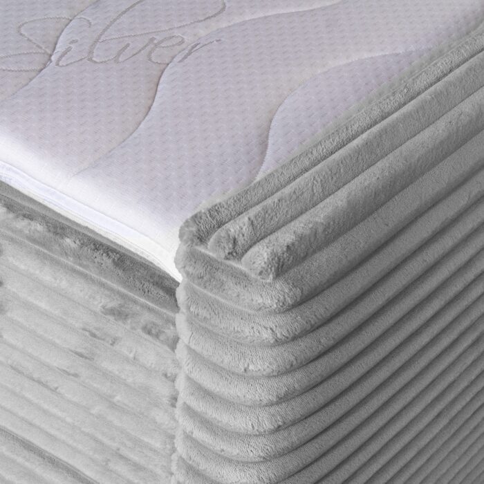 Boxspringbett mit bettkasten und topper TRENTO stoff Plüsch Cord