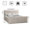 Boxspringbett mit bettkasten und topper TRENTO stoff Plüsch Cord