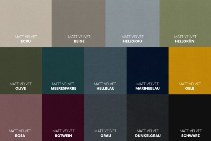 Boxspringbett mit matratze und bettkasten, Schlafbett LINDT stoff Velvet