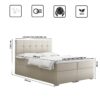 Boxspringbett mit matratze und bettkasten, Schlafbett LINDT stoff Velvet