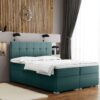 Boxspringbett mit matratze und bettkasten, Schlafbett LINDT stoff Velvet