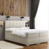 Boxspringbett mit matratze und bettkasten, Schlafbett LINDT stoff Velvet