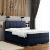 Boxspringbett mit matratze und bettkasten, Schlafbett LINDT stoff Velvet