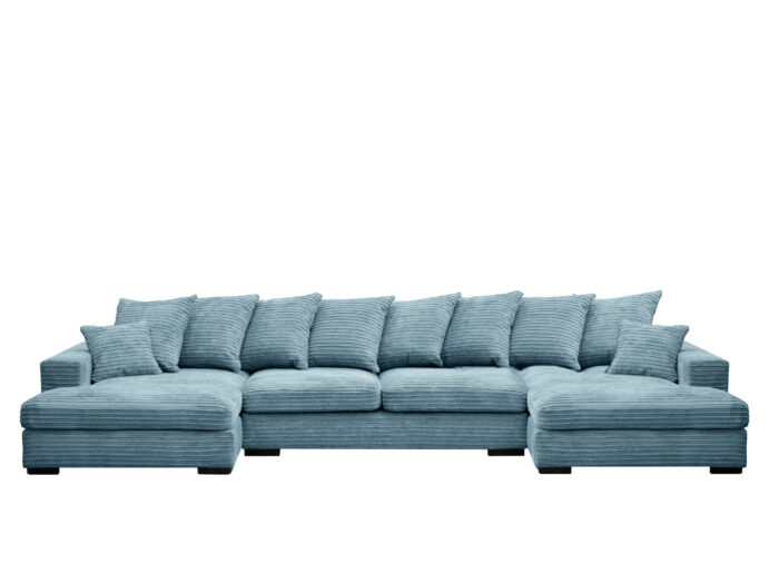 Ecksofa mit schlaffunktion und bettkasten, Sofa U-form, Couch U-form Gabon stoff Zoom