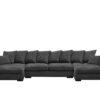 Ecksofa mit schlaffunktion und bettkasten, Sofa U-form, Couch U-form Gabon stoff Zoom