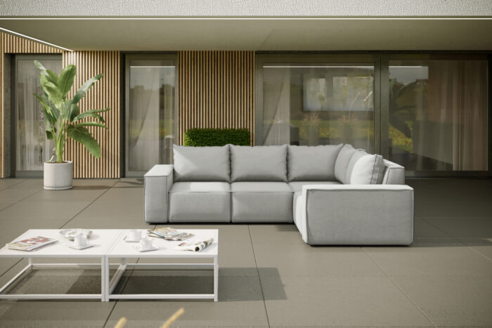 Gartenmöbel Ecksofa für den Garten SONNE, die Terrasse, den Hof, gemütliche groß, Gartenmöbel eckcouch