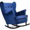 Sessel INDYGO KOBALT CHABALT Schaukelstuhl aus Samt