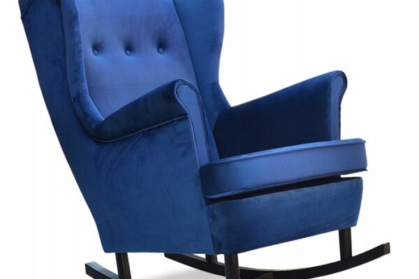 Sessel INDYGO KOBALT CHABALT Schaukelstuhl aus Samt