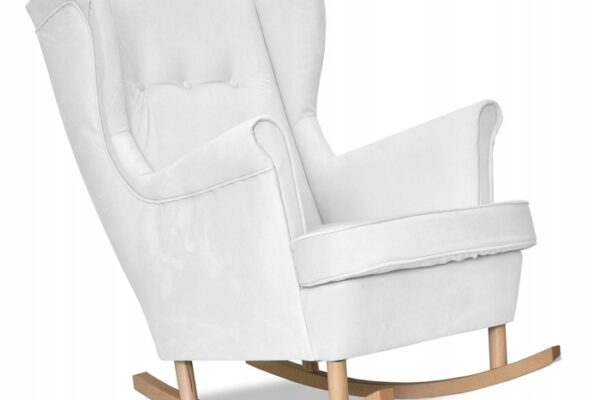 Ohrensessele Sessel BUJAK weiß und schwarz Innenraum MINIMALISM