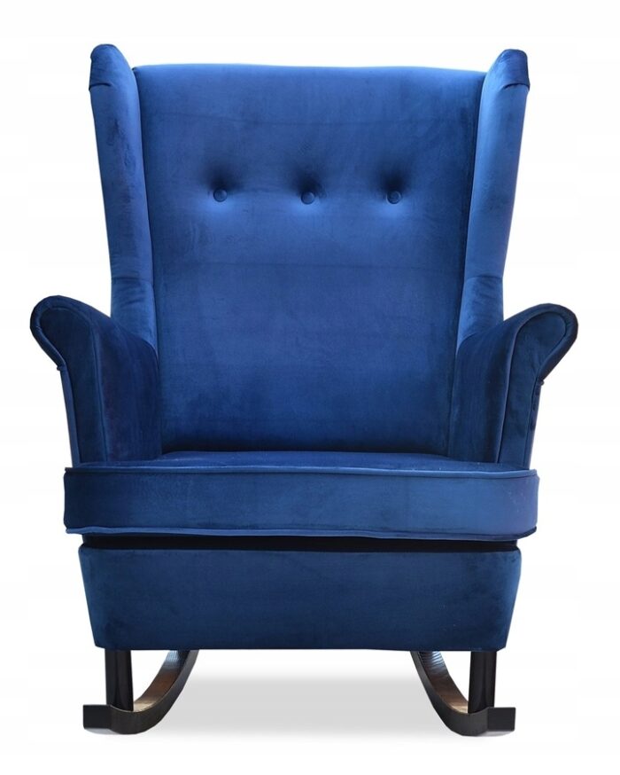 Sessel INDYGO KOBALT CHABALT Schaukelstuhl aus Samt