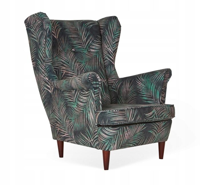 Ohrensessel Sessel dünne Blätter BOTTLE GREEN HOME