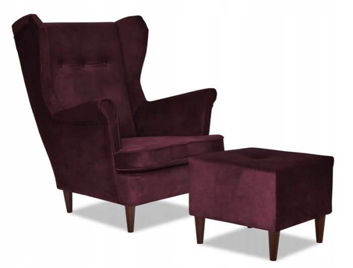 515fd68256adfde3ad0b43b8252bd0ac-1-2.jpg Ohrensessel Sessel mit Fußstütze dunkle Pflaume COMPLET LUX