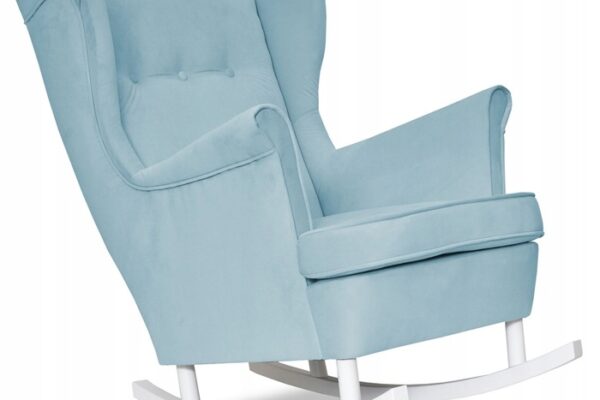 Ohrensessel Sessel + Kufen pastellblau Skies