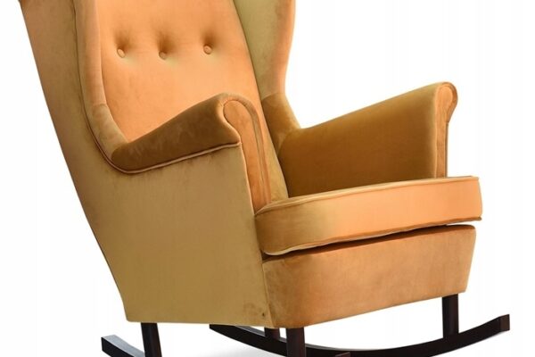 718f9a09fc629cbd7441de08f9328749-1-2.jpg Sessel Senffarbener Samt-Schaukelstuhl ELEGANT