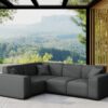 Gartenmöbel Ecksofa für den Garten MALIBU, die Terrasse, den Hof, gemütliche groß, Gartenmöbel eckcouch