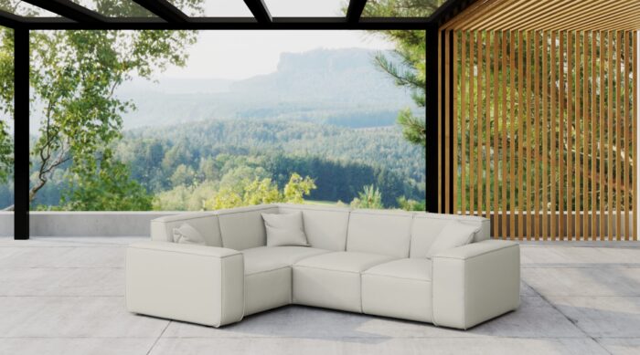 Gartenmöbel Ecksofa für den Garten MALIBU, die Terrasse, den Hof, gemütliche groß, Gartenmöbel eckcouch