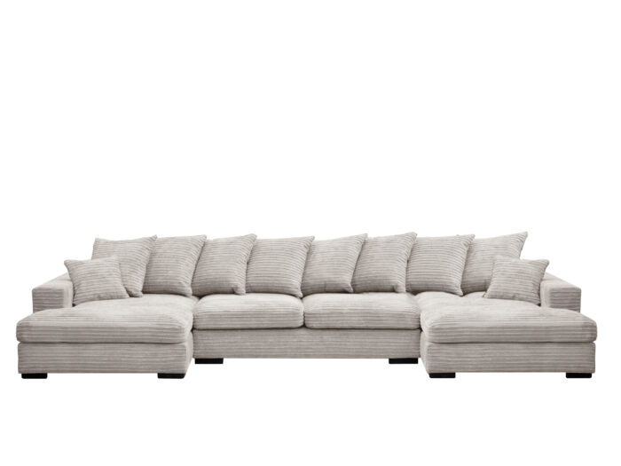 Ecksofa mit schlaffunktion und bettkasten, Sofa U-form, Couch U-form Gabon stoff Zoom