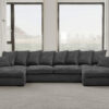 Ecksofa mit schlaffunktion und bettkasten, Sofa U-form, Couch U-form Gabon stoff Zoom