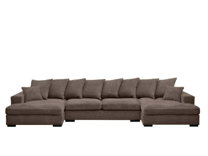 Ecksofa mit schlaffunktion und bettkasten, Sofa U-form, Couch U-form Gabon stoff Zoom