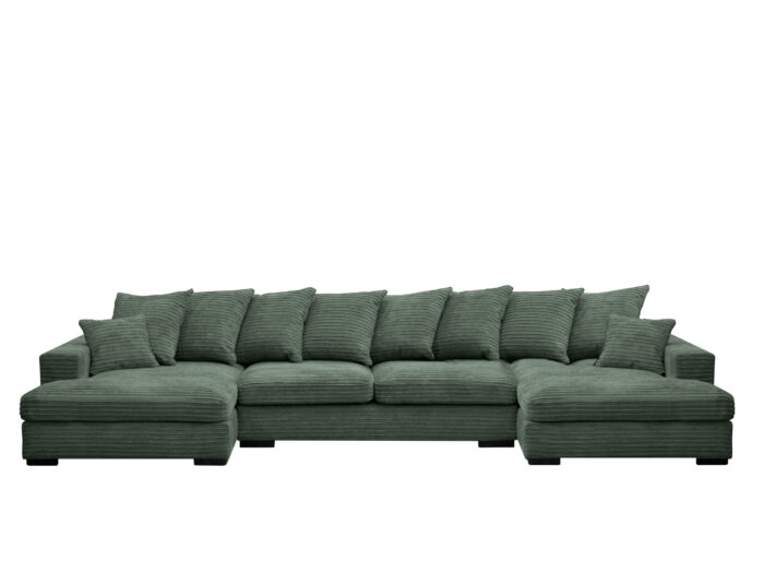 Ecksofa mit schlaffunktion und bettkasten, Sofa U-form, Couch U-form Gabon stoff Zoom