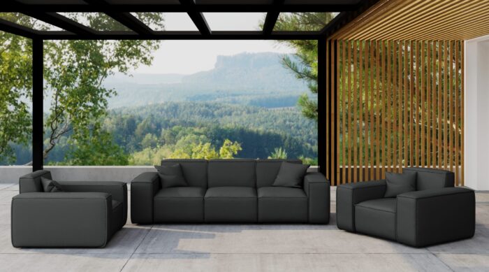 Gartenmöbel Set 3 1 1 für Garten, Terrasse, Gartenmöbel, MALIBU Lounge Set, gemütlich und komfortabel