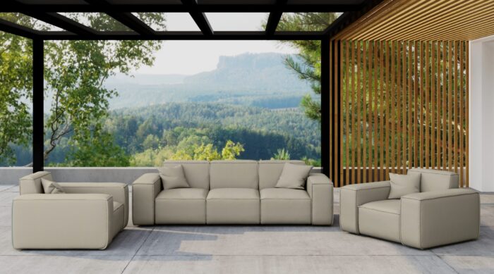 Gartenmöbel Set 3 1 1 für Garten, Terrasse, Gartenmöbel, MALIBU Lounge Set, gemütlich und komfortabel