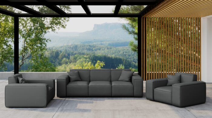 Gartenmöbel Set 3 1 1 für Garten, Terrasse, Gartenmöbel, MALIBU Lounge Set, gemütlich und komfortabel