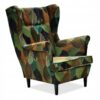 aedd4a46d6d21ce03100c6511e070184-1.jpg Ohrensessel Sessel Federblatt Motiv GRÜN PRESENT