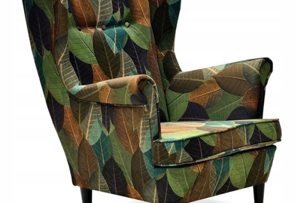 aedd4a46d6d21ce03100c6511e070184-1.jpg Ohrensessel Sessel Federblatt Motiv GRÜN PRESENT