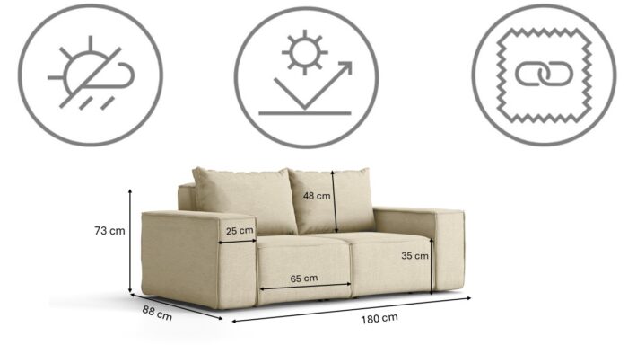 Gartenmöbel set 3 2 1 für den Garten, Terrasse, gartenmöbel lounge set SONNE EXCLUSIVE