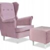 dfa48637b47533b462732e621a949675-1-2.jpg Ohrensessel Sessel mit Hocker hellrosa NASTOLATKA Tochter LUX